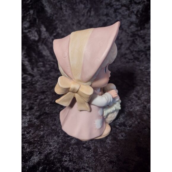 Vintage Homco Porcelain Girl with‎ Basket of Puppies Kitsch Home Decor Figurine - Picture 3 of 6